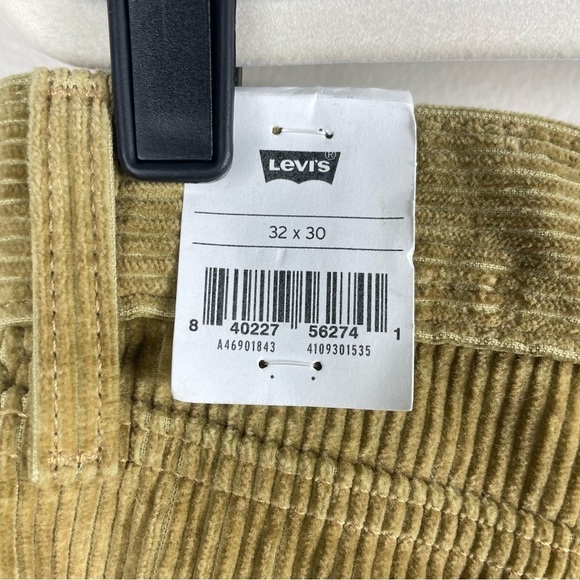 Levis Women Straight Leg 32x30 Corduroy Tan Stretch High Rise Retro Classic Pant - Picture 4 of 10